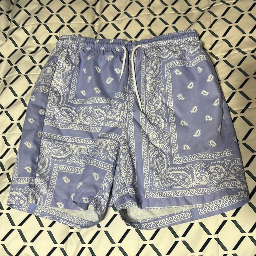 Purple paisley bathing suit